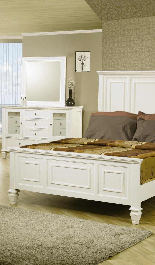 Белая мебель в спальне