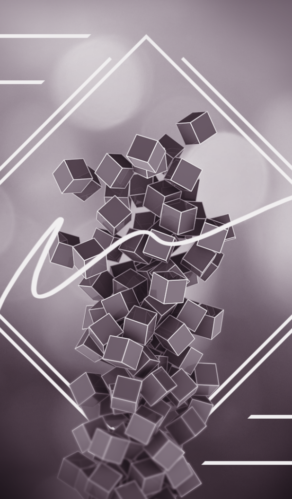 Столб из черных кубов 3Д