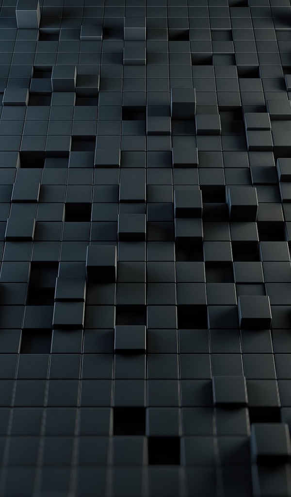 Фон из черных 3-Д кубиков