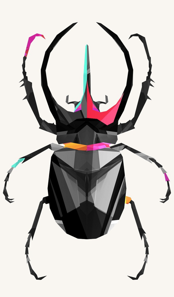 Жук с рогами, 3-Д модель