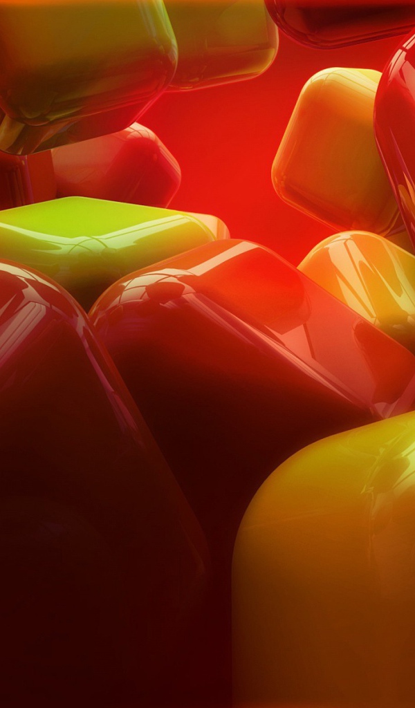 Между матовыми кубами, 3Д графика