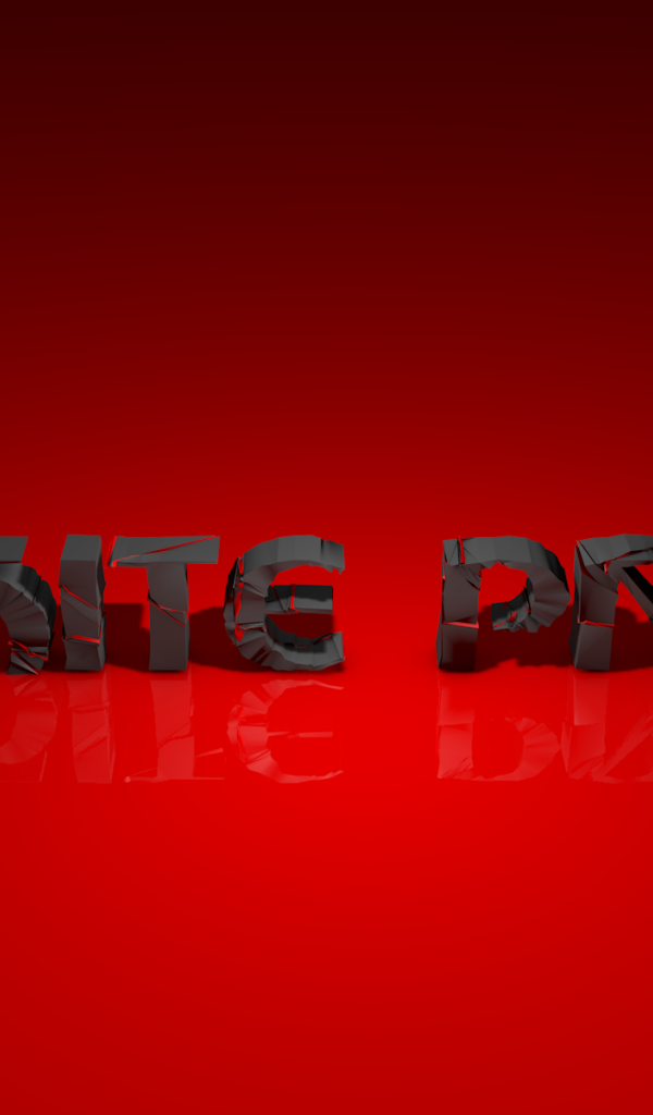 Черная надпись на красном фоне, 3Д модель