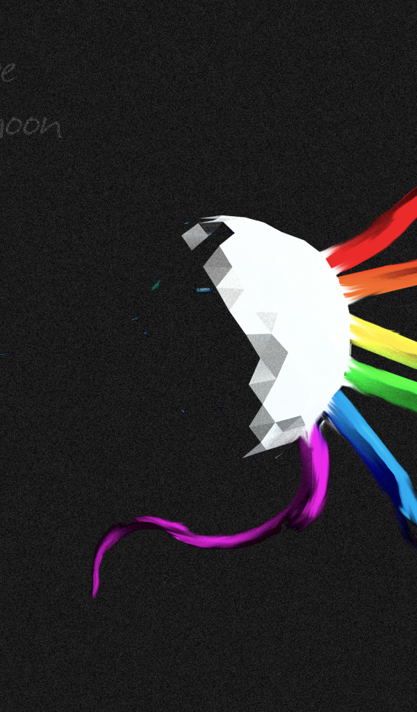 Шар с радужными щупальцами, 3Д графика