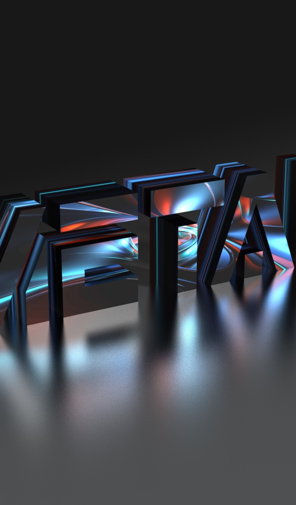 Надпись Металл, 3Д графика