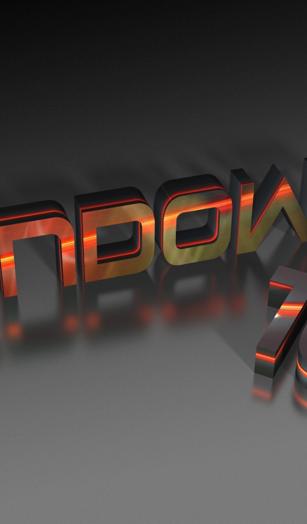 Надпись Windows 10, 3Д графика