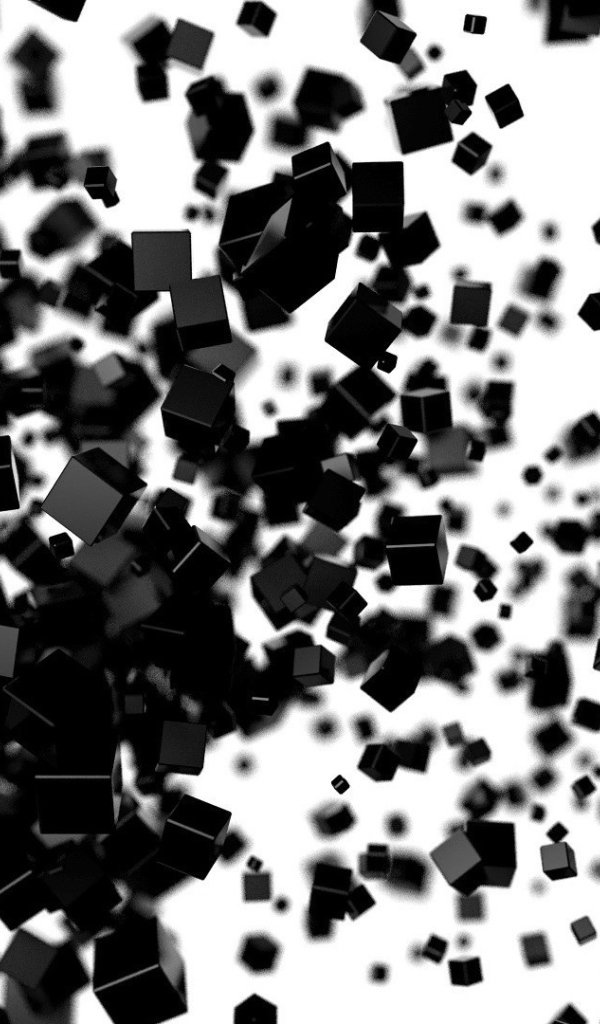 Облако из черных кубов