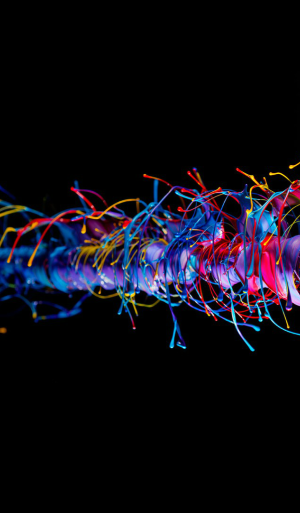 Красочная абстракция на черном фоне