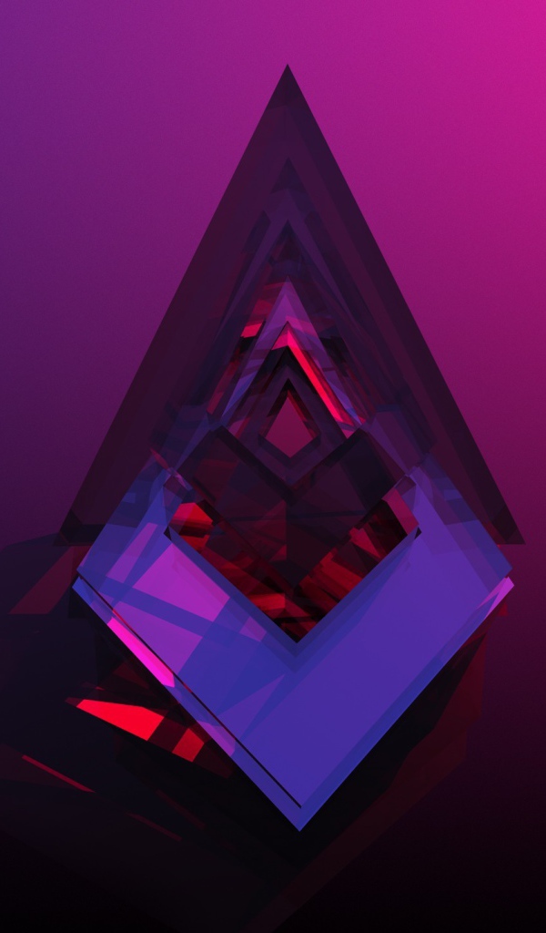 Кристалл на фиолетовом и розовом фоне