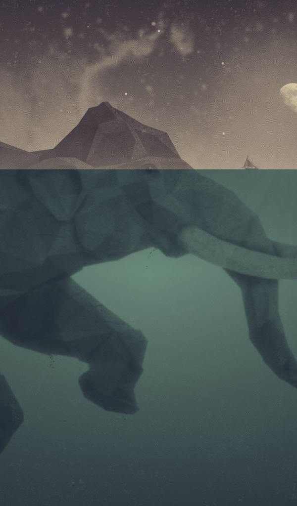 Слон в море, 3Д графика