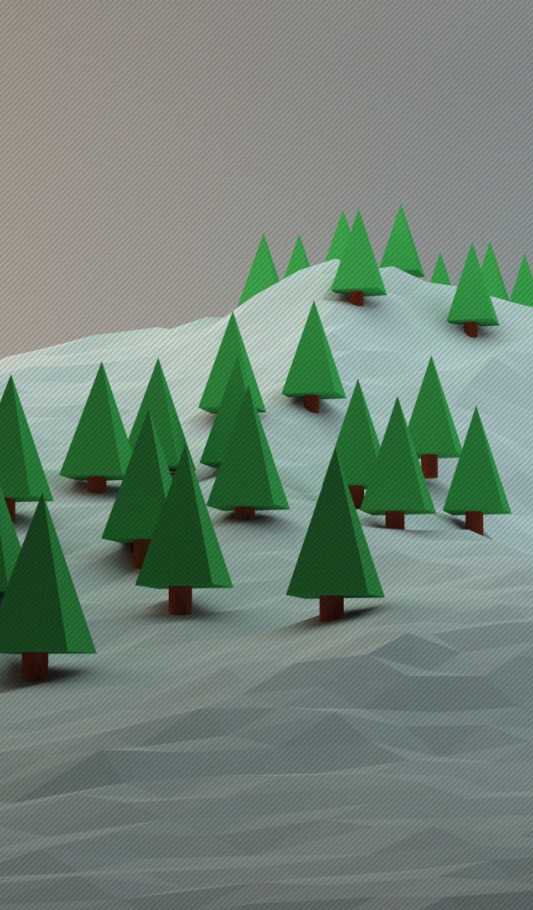 Ели на горе, 3-Д графика
