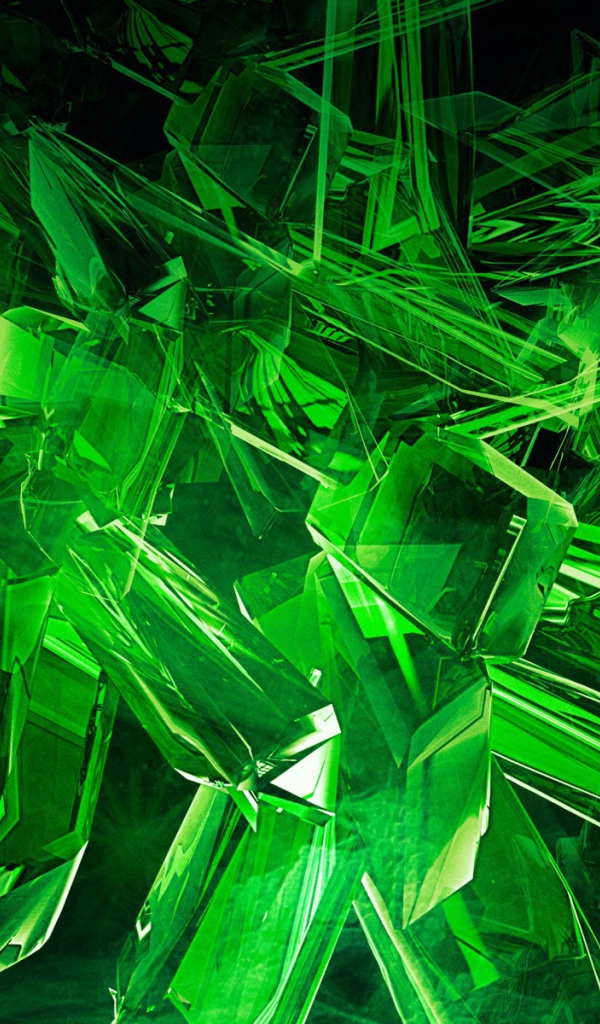 Зеленые кристаллы, 3Д графика