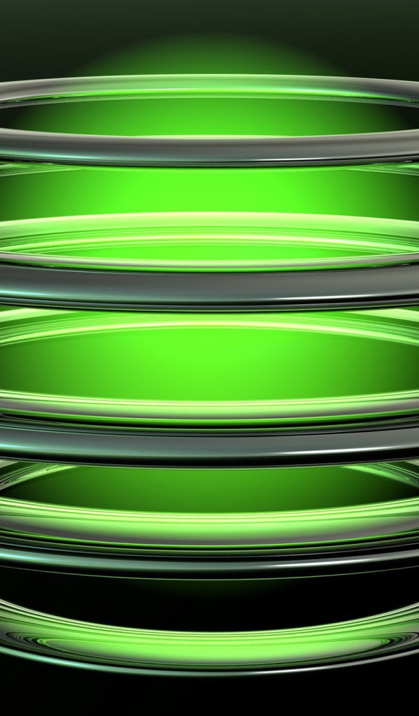 Зеленая плазма в кольцах из металла