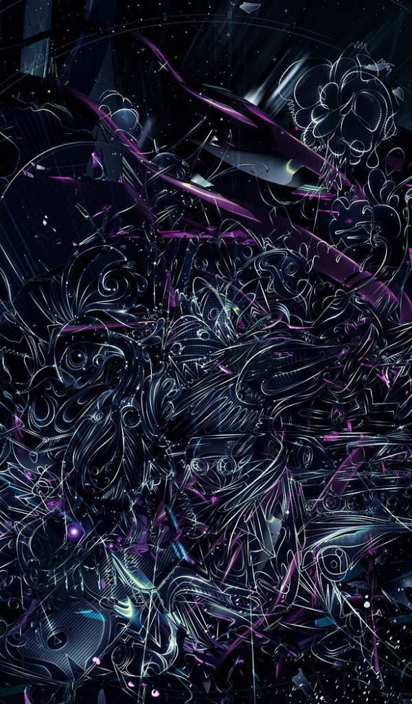 Переплетение абстрактных цветов