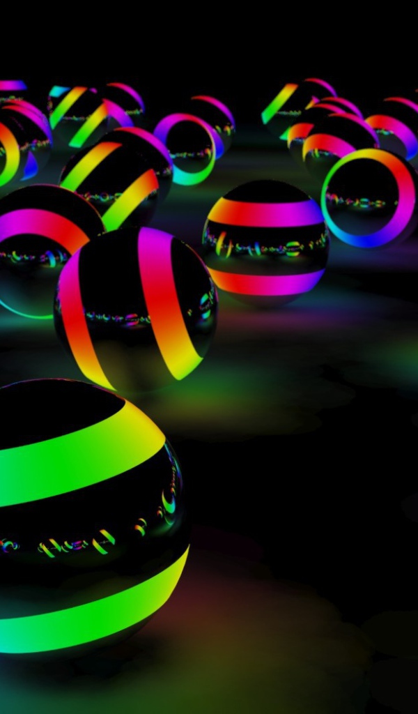 Радужные световые шары