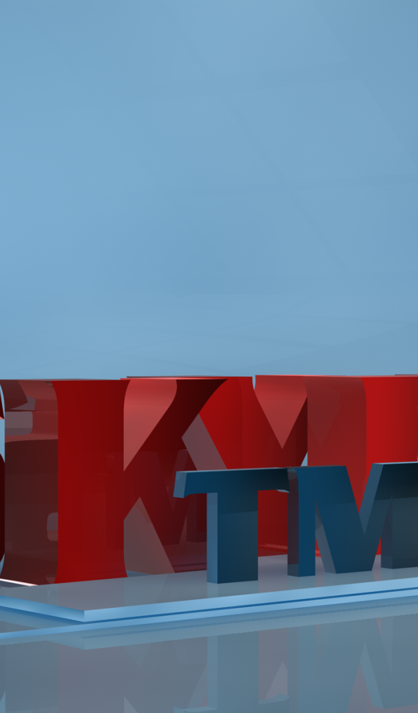 Красная надпись на голубом фоне, 3Д модель