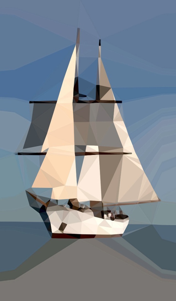 Корабль в океане, 3-Д графика