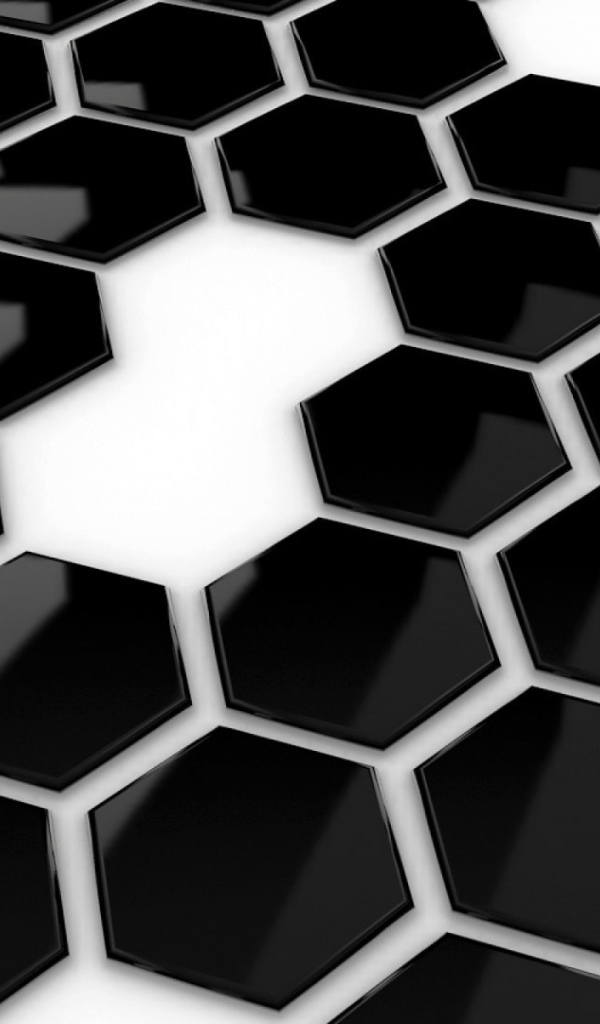 Черная плитка в форме сот