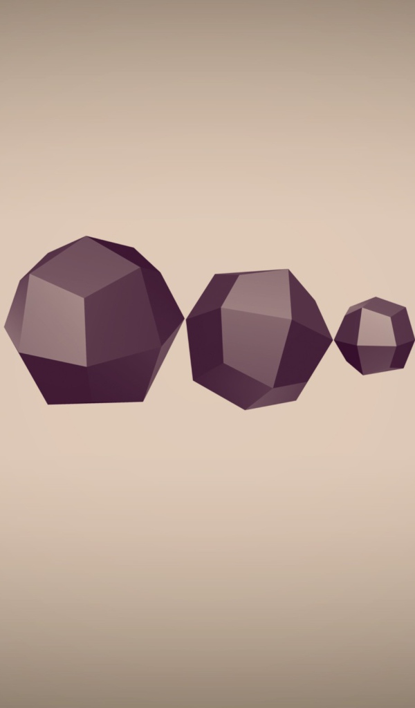 Три черных многогранника