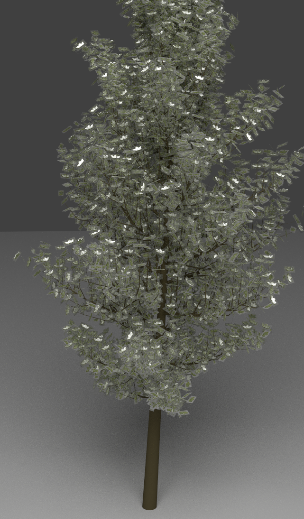 Дерево из стеклянных кристаллов