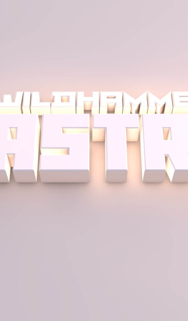 Белые буквы на розовом фоне, 3Д модель