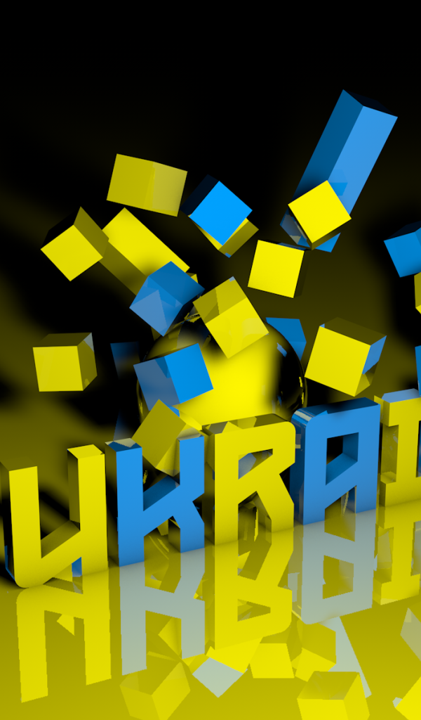 Слово из кубиков Украина