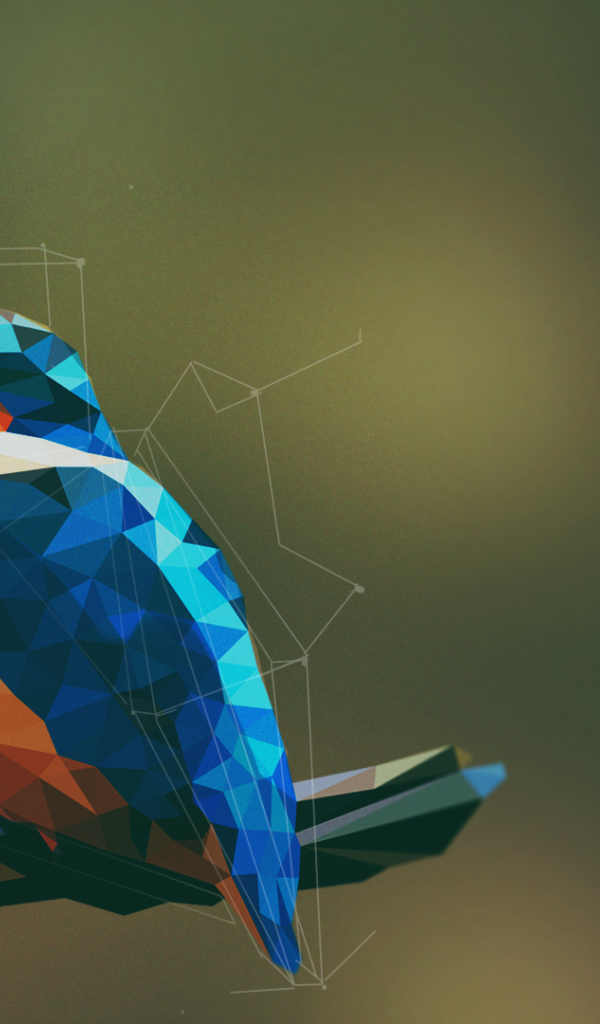 Зимородок в формате 3Д