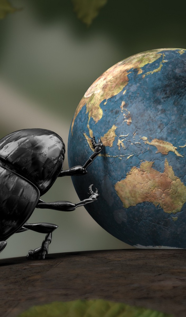 Жук скатал земной шар