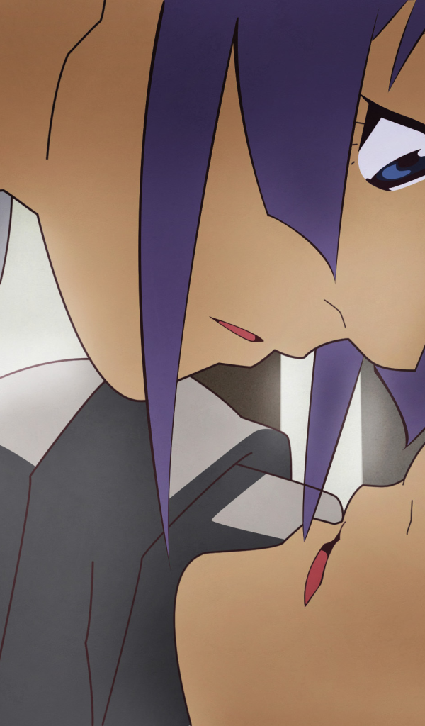 Парень и девушка в аниме Bakemonogatari