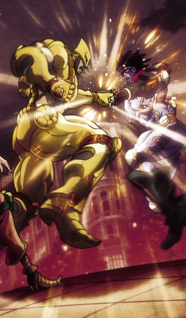 Схватка персонажей аниме Приключения Джоджо