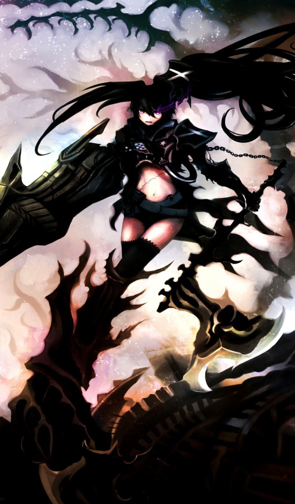 Девушка аниме Insane Black Rock Shooter
