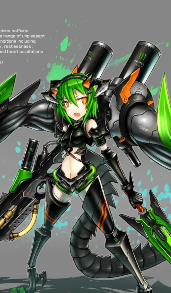 Девушка аниме Monster Energy