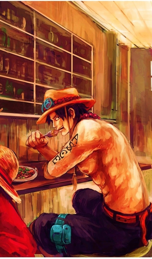 Герои аниме Большой куш в баре