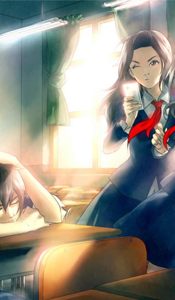 Персонажи аниме в школьной форме