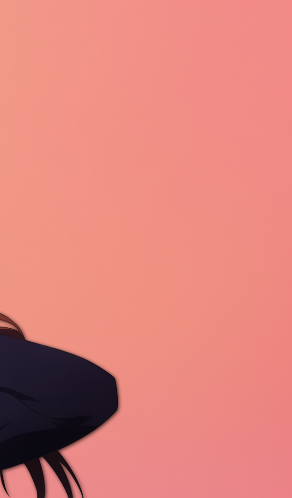 Аниме девушка Нибутани Шинка, розовый фон