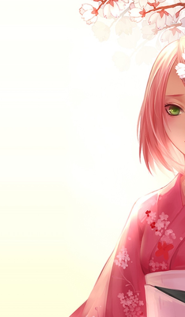 Девушка аниме Сакура Харуно