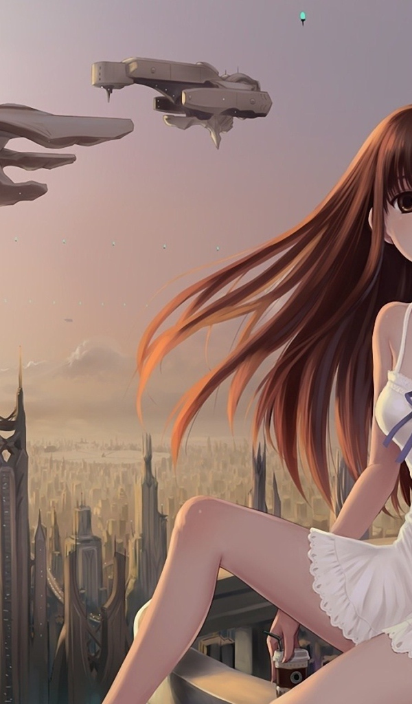 Девушка аниме в фантастической манге