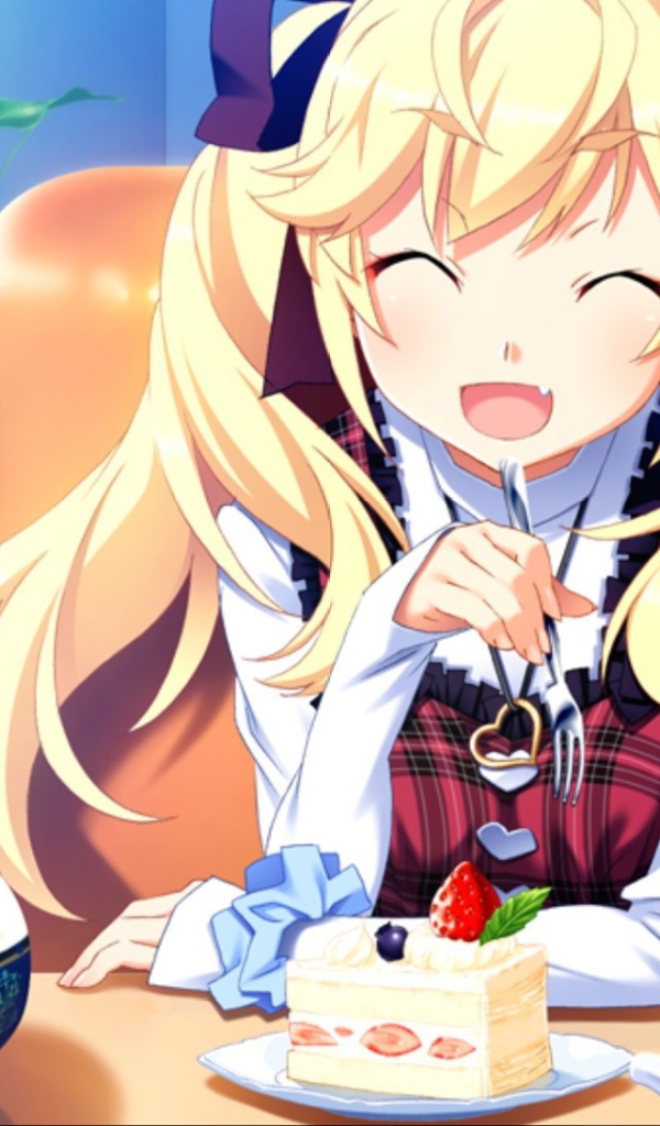 Аниме девушка в кафе, Натюрморт в серых тонах