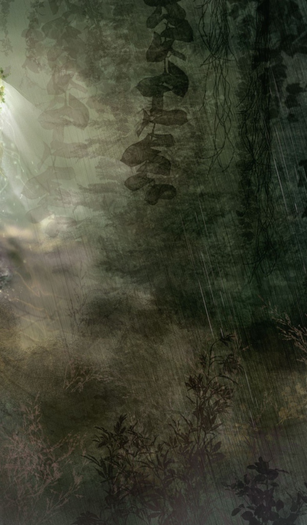 Аниме девушка под дождем