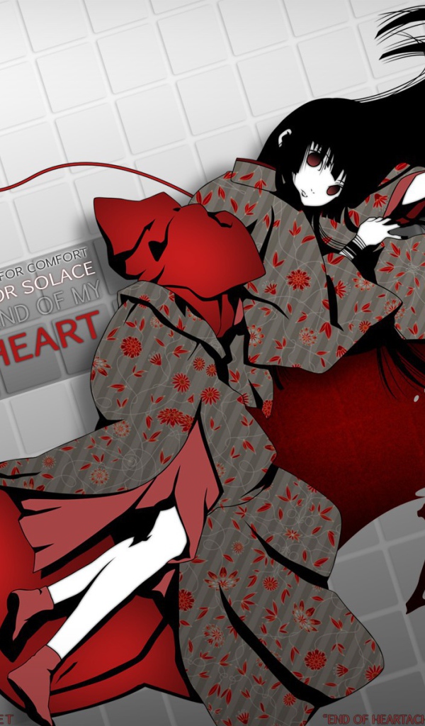 Аниме девушка лежит в луже крови