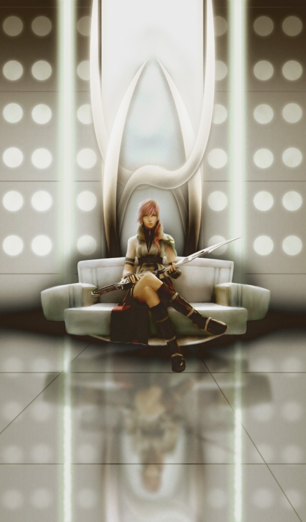 Девушка аниме на престоле