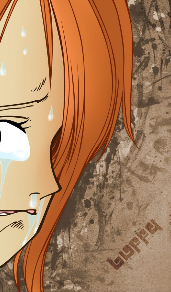 Заплаканная девушка из аниме Большой куш