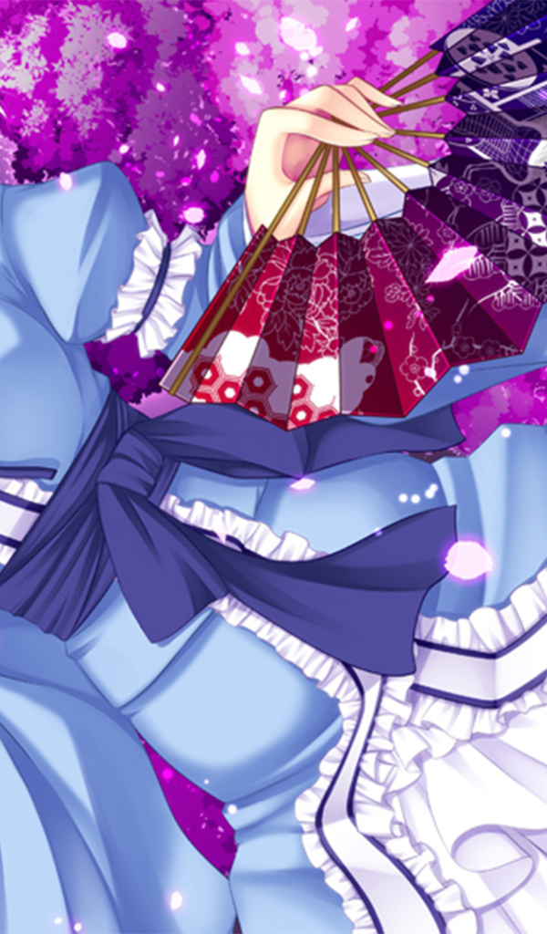 Аниме девушка с веером, Saigyouji Yuyuko