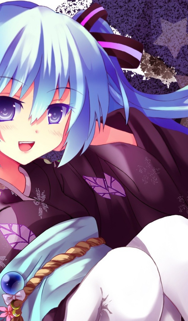 Аниме девушка с бокалом в руке