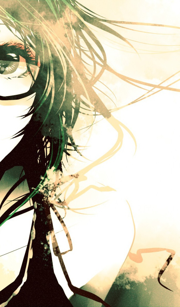 Девушка аниме в очках