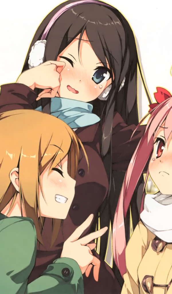 Девушки аниме с волосами разного цвета