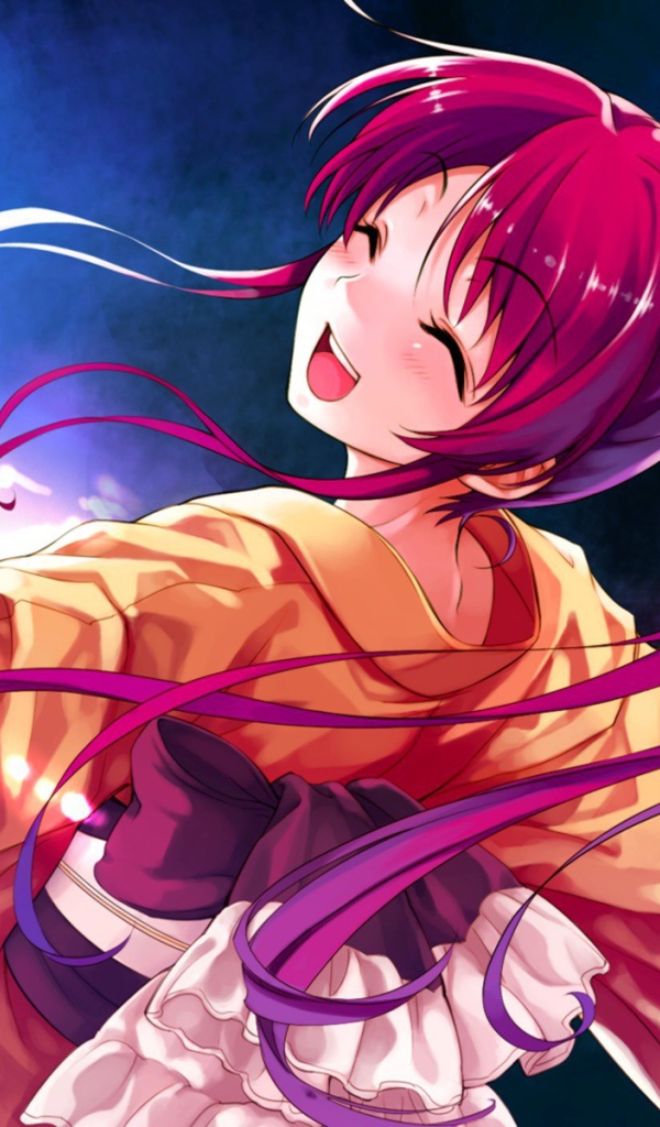 Девушка аниме с волшебной палочкой