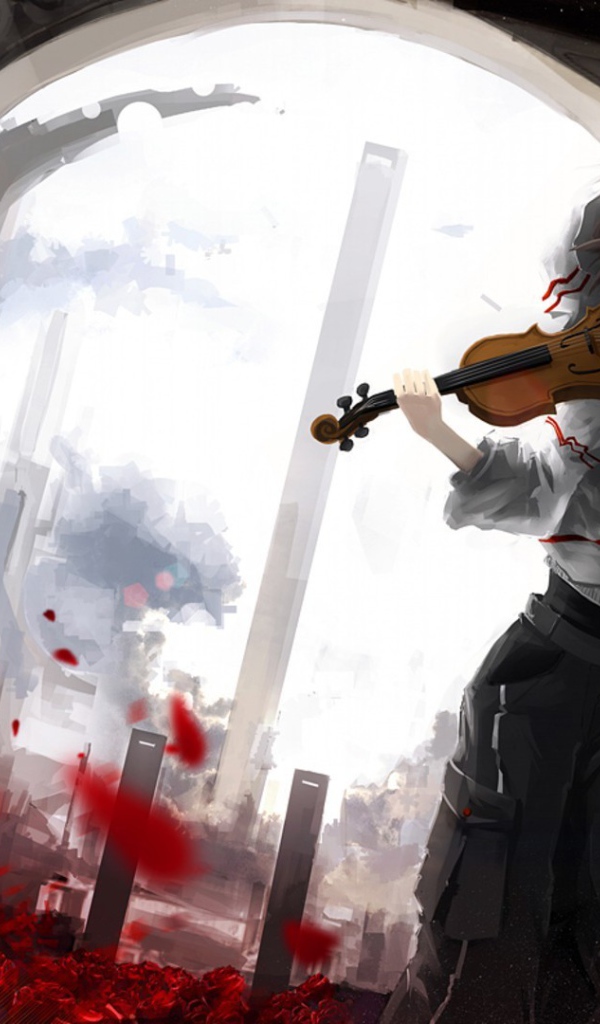 Девушка со скрипкой аниме