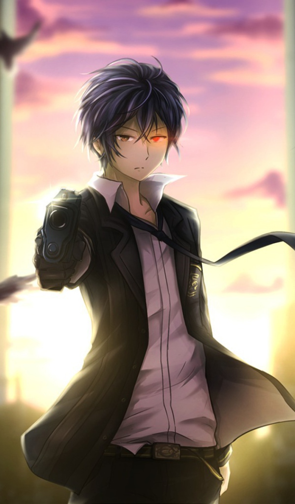 Герой аниме среди воронов