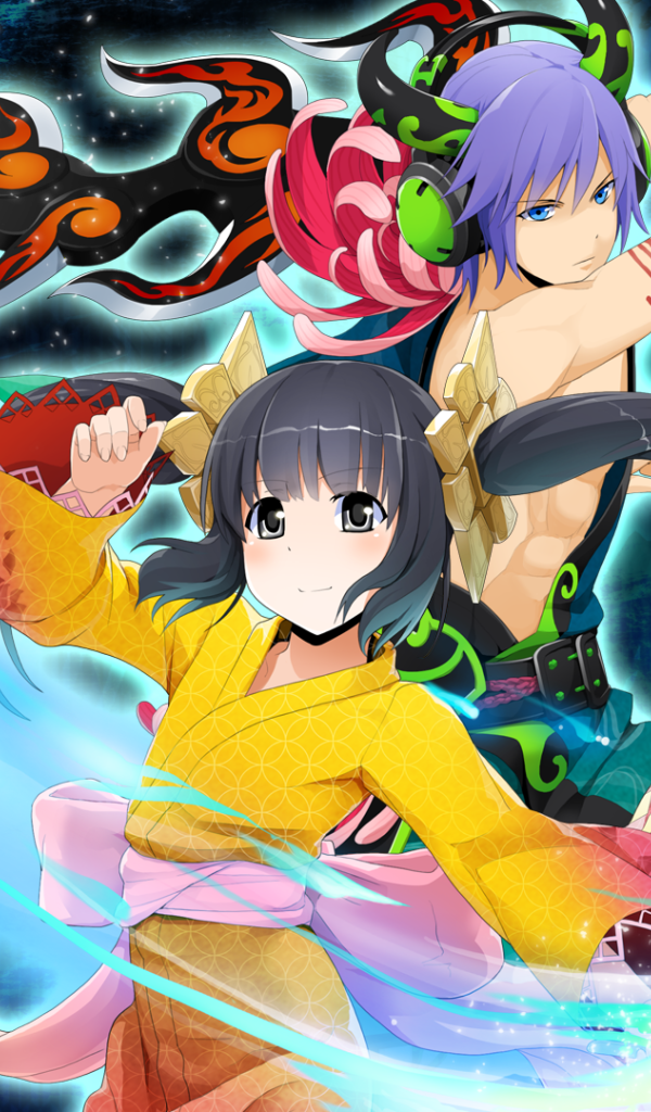 Сражение героев аниме Onigirl