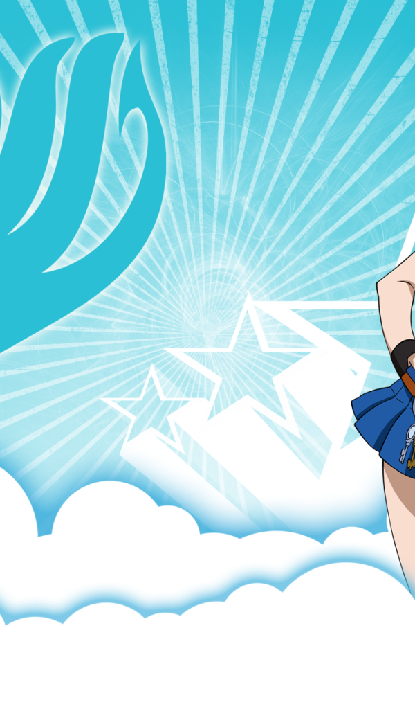 Красивая девушка в аниме Сказка о хвосте феи